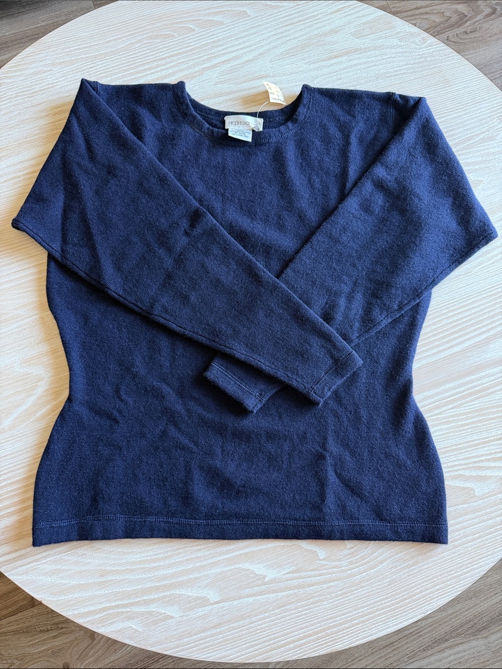 100% Cashmere Navy Women's Crewneck Sweater